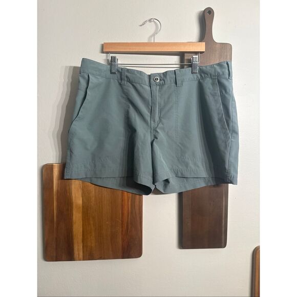 Patagonia Gray Quick-Dry Stretch Flat Front Happy Hiker Athletic Shorts Size 14 - Picture 1 of 4